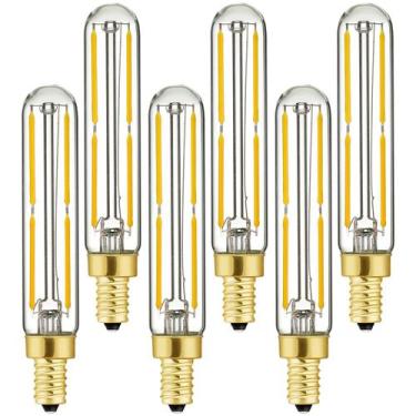 Imagem de Lâmpada LED Leools regulável 6W 600LM 3000K E12 Candelabro, pacote com