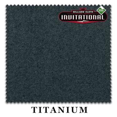 Imagem de Championship Invitational Teflon Bilhar mesa de bilhar pano de feltro - com pontos - trilhos pré-cortados - revendedor autorizado (titânio, 2 m)