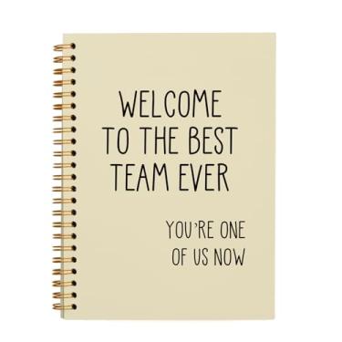 Imagem de OXW Presentes de agradecimento de funcionários, caderno de reunião creme para trabalho, bem-vindo ao melhor caderno de equipe, presentes de equipe para funcionários, diários para escrever (14 x 21 cm)