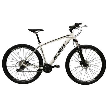 Imagem de Bicicleta aro 29 Ksw Xlt 27v K7 Freio A Disco Hidráulico Garfo Com Trava - Branca