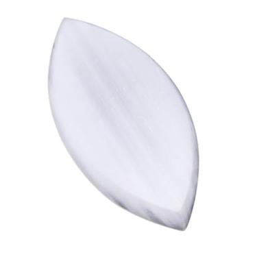 Imagem de Esquirla Tigela de cristal de selenita para exibição, ornamento simples, mesa, peça central, prato de armazenamento, organizador de joias para cômoda, 6cm