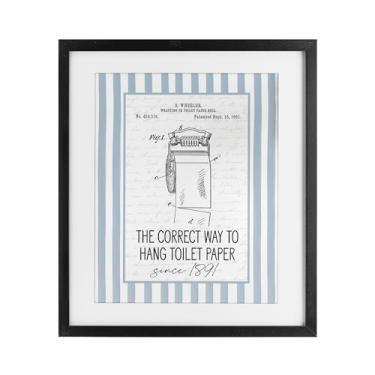 Imagem de Stupell Industries Papel higiênico Correct Way Impressão emoldurada preta sob vidro por Lettered and Lined, 53 x 43 cm