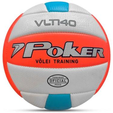 Imagem de Bola de Volei Training VLT 140 Poker, Laranja, Azul