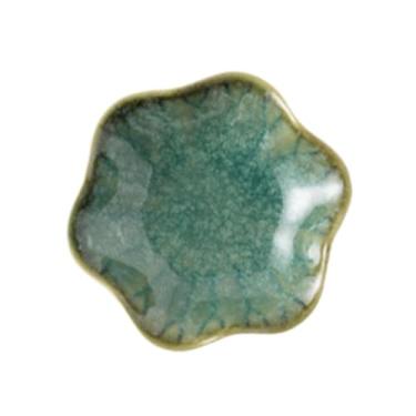 Imagem de YIJU Prato de anel, bandeja para talheres de cozinha, porta-colheres de chá, descanso para colheres, bandeja de cerâmica para bugigangas, tigela para, Verde