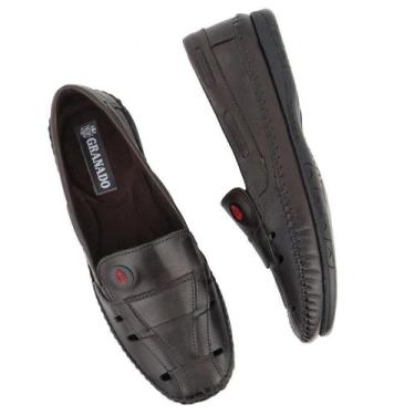 Imagem de Mocassim Masculino Couro Praticidade e Conforto - Granado, Cafe, 41