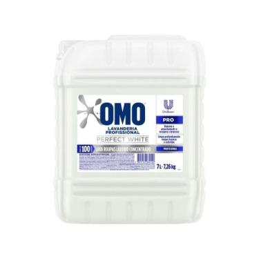 Imagem de Detergente Líquido Omo Profissional Perfect White  - 7L, sem Fragrânci