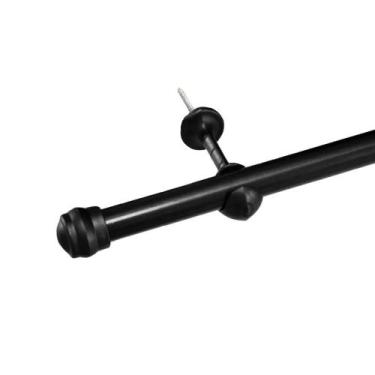 Imagem de Varão Pra Cortina 2 Metros 19mm Fino Kit Instalação Completo - Armazém