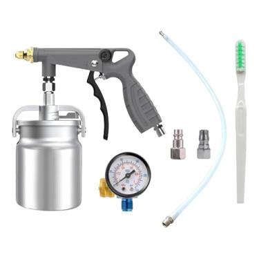 Imagem de MotiveTech Pulverizador de ar para carro, pintura automotiva de reparo com medidor, spray de base fácil de usar com copo de 33,82 oz para máquinas, verniz de