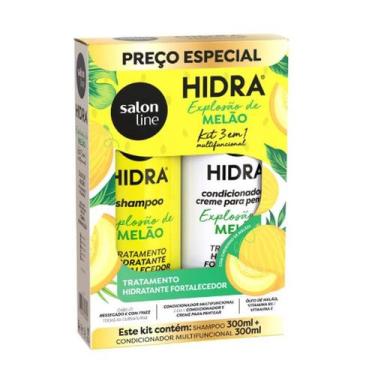 Imagem de Kit Shampoo e Condicionador Hidra Explosão de Melão 300ml - SALON LINE
