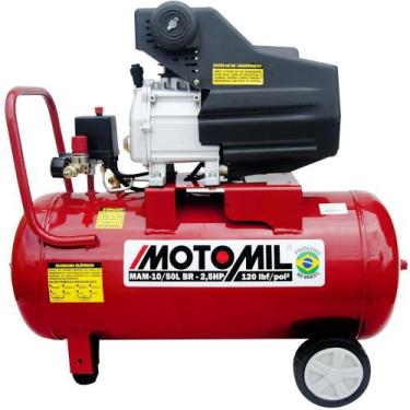 Imagem de Motocompressor de Ar 8,8 Pés3/min 2,5HP 50 Litros 110/220V - MOTOMIL