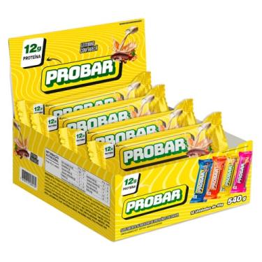 Imagem de Barra de Proteina Probar Sem Açucar 45g com 12 unidades na caixa Sabor Leitinho com Avelã