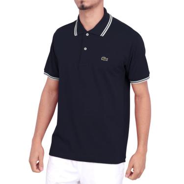 Imagem de Camisa Polo Lacoste Clássico Fit Marinho e Branco-G