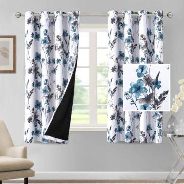 Imagem de Cortinas H.VERSAILTEX 100% Blackout Cattleya Floral 160x160cm