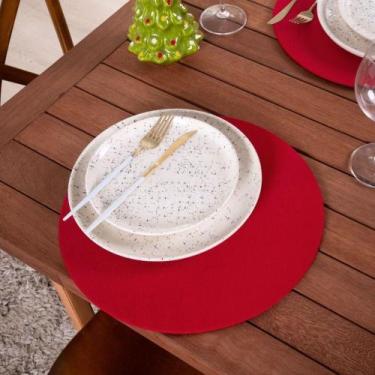 Imagem de Sousplat Capa E Base Mdf Basic Liso 35cm Diâmetro Tecido Oxford 100% P