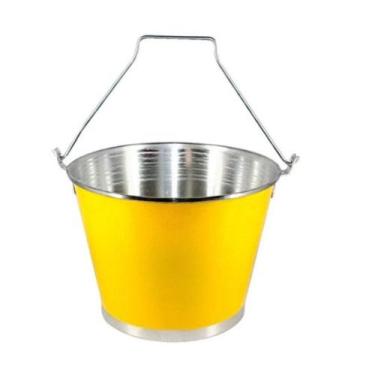 Imagem de Balde Gelo Cerveja C/ Alça Alumínio Amarelo - OUTRAS MARCAS
