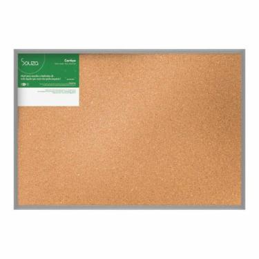 Imagem de Lousa Quadro Mural de Aviso Foto Cortiça Mold Aluminio 70x50 - SOUZA &