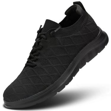 Imagem de Sapato Oxford masculino casual, moderno, malha, trabalho, negócios, caminhada, confortável, leve, sola macia, Z1 - preto, 38