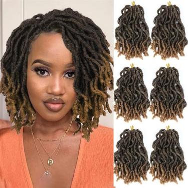 Imagem de Faux Locs Crochet Hair WIGNEE Faux Locs 8 polegadas 1B/27 para mulhere