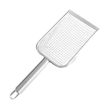 Imagem de Ioensy Pá para areia de gato, limpador de caixa de areia para animais de estimação, ferramenta de limpeza profunda com peneira para lagartos, peneiramento, Malha de Alça de Prata 8