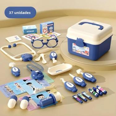 Imagem de Conjunto De Brinquedos De Simulação De Médico Infantil Com Caixa De Ar