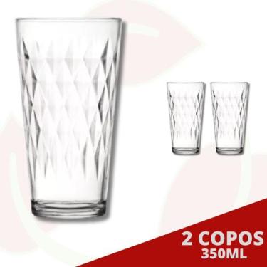 Imagem de 2 Copo de Vidro Vitrage Transparente 350ML Nadir Suco Água - NADIR FIG