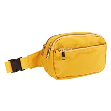 Imagem de Bolsa de Cintura, Bolsa de Cintura à Prova d'água, Resistente à Sujeira, Resistente à Sujeira, Tecido Oxford Multifuncional, Vários Bolsos, Corrida Feminina (Amarelo terroso)