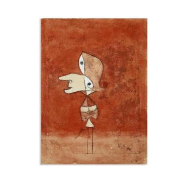 Imagem de Zeichn8u Paul Klee Arte de Parede Retrato de Brigette Pôster Surrealismo Impressão de Arte em Tela por Paul Klee Pintura Arte de Imagem Quarto Sala de Estar Escritório Decoração de Parede 100 x 70 cm