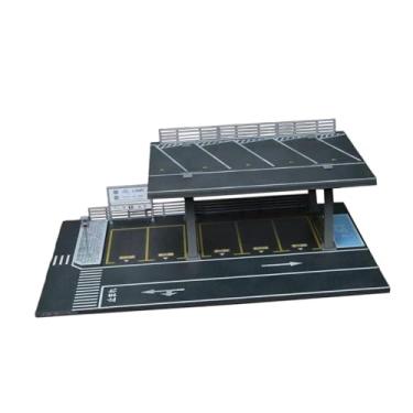 Imagem de TTETTZ Modelo de Carro em Escala 1/64, Exibição de Modelo de Veículo para Colecionáveis, Organizador de Armazenamento de Carro de Brinquedo Fundido, Cena de, Style a, Tamanho real