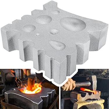 Imagem de 22,7 kg Blacksmith Swage Block Bigorna Forge Bowl concha preta