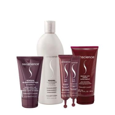 Imagem de Kit Senscience Renewal Shampoo Máscara C.P.R. Moisture Leave-in (4 pro