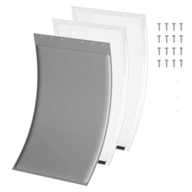 Imagem de Aba isolada de substituição de porta grande para cães com 3 abas, compatível com porta grande PetSafe Extreme Weather de alumínio para animais de estimação, PAC11-11039 26 cm x 40 cm fecho magnético