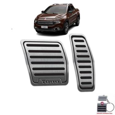 Imagem de Pedaleiras Aço Inox Fiat Toro 2016 A 2021 Automático Preto