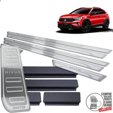 Imagem de Descanso + Soleira Volkswagen Nivus Prata Alto Relevo