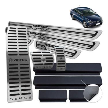 Imagem de Descanso Soleira Pedaleira Preto Baixo Relevo Virtus Sense