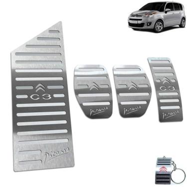 Imagem de Pedaleira + Descanso Citroen C3 Picasso Manual Aço Inox