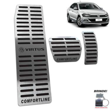 Imagem de Descanso + Pedaleira Preto Virtus Comfortline 2018 a 2020