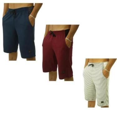 Imagem de Kit 3 Bermuda Moletom Masculina Esporte Corrida - Ducam, Sortidas, GG