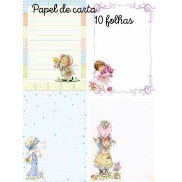 Imagem de Papel de Carta retrô vintage 10 ou 20 folhas papel para carta colecion