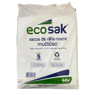 Imagem de Saco Rafia Entulho 05 Unidades Ecosak INFLA Sacaria