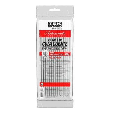 Imagem de Bastão De Cola Quente 7mm 500g Translúcido - Ideal Para Montagens E Colagens