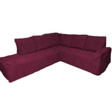 Imagem de Capa de Sofa Para Canto Chaise Em Malha Gel Elasticada (Sala, Decoraçã