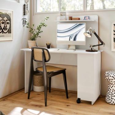 Imagem de Mesa Escrivaninha Flexível em L ou Bancada 54300 Branco EJ Móveis