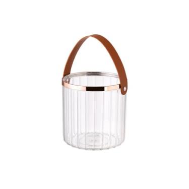 Imagem de Baldes de gelo doméstico pequeno balde de gelo cola cerveja gelo balde de vinho transparente piquenique balde de bebidas balde de armazenamento barril de gelo (A,A)