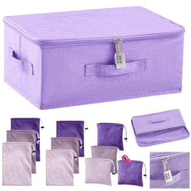 Imagem de 1 bolsa organizadora discreta e trancável para adultos, com 9 unidades, bolsa organizadora com cordão de armazenamento de brinquedos para mulheres e homens, 3 tamanhos, 38 x 25 x 16 cm, caixa de