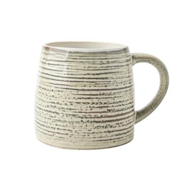 Imagem de URGDWEKJY Caneca de viagem caneca de cerâmica queimada em forno 500 ml xícara de café retrô com alça para fácil acesso à xícara de água adequada para casa e escritório xícara de café reutilizável, 01