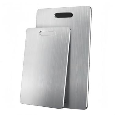 Imagem de Tabua De Corte Em Aço Inoxidável Profissional, Multifuncional, Anti-mofo E Antibiótica | 29CM/34cm(29CM*20CM)