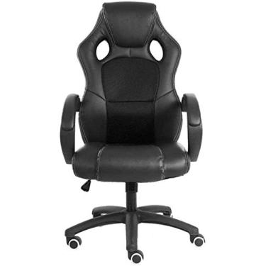 Imagem de Supervisor ergonômico de corrida para jogos, mesa de computador, escritório, ajustável, preto, 117-127 x 65 cm