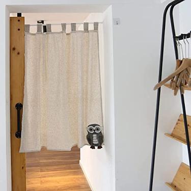 Imagem de Cortina de cozinha curta cortina de porta nórdica - 1 peça cortinas de café de cozinha de meia janela - Decor, divisória - para quarto, prateleiras, armários, persianas verticais, 135 *