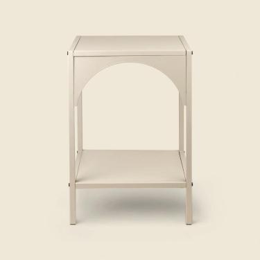 Imagem de Mesa Lateral Arcos Metal Bege - A\CASA