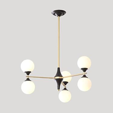 Imagem de YQSLQZZ Lustre Sputnik de meados do século, luminária pendente vintage para sala de jantar e cozinha, sala de estar, quarto, teto, iluminação decorativa, luz de teto, base E27
